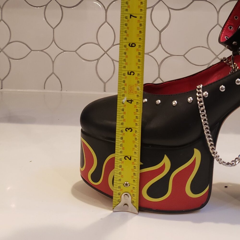 Desire Fire Platform Heels by LAMODA - Picture 9 of 12